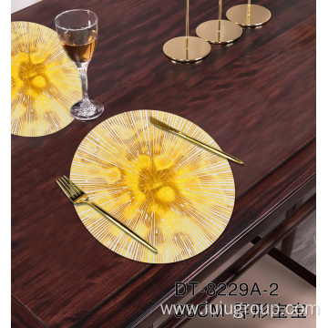 Gold PVC Placemats For Dinning Table